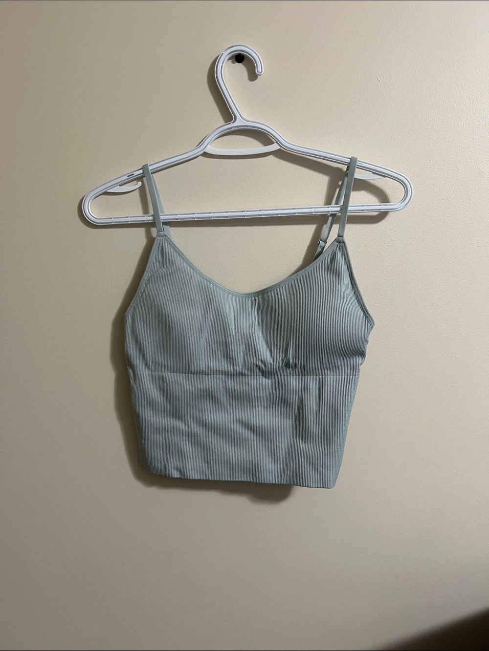 Forever 21 Sage Ribbed Crop Tank